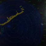 Radarbild med Bermuda i NV.