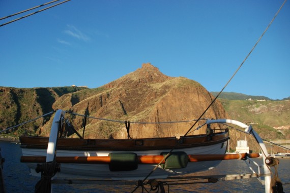 Ett berg i en båt