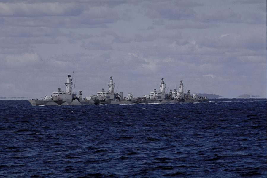 Korvetterna HMS Gävle, HMS Kalmar, HMS Sundsvall, HMS Göteborg.