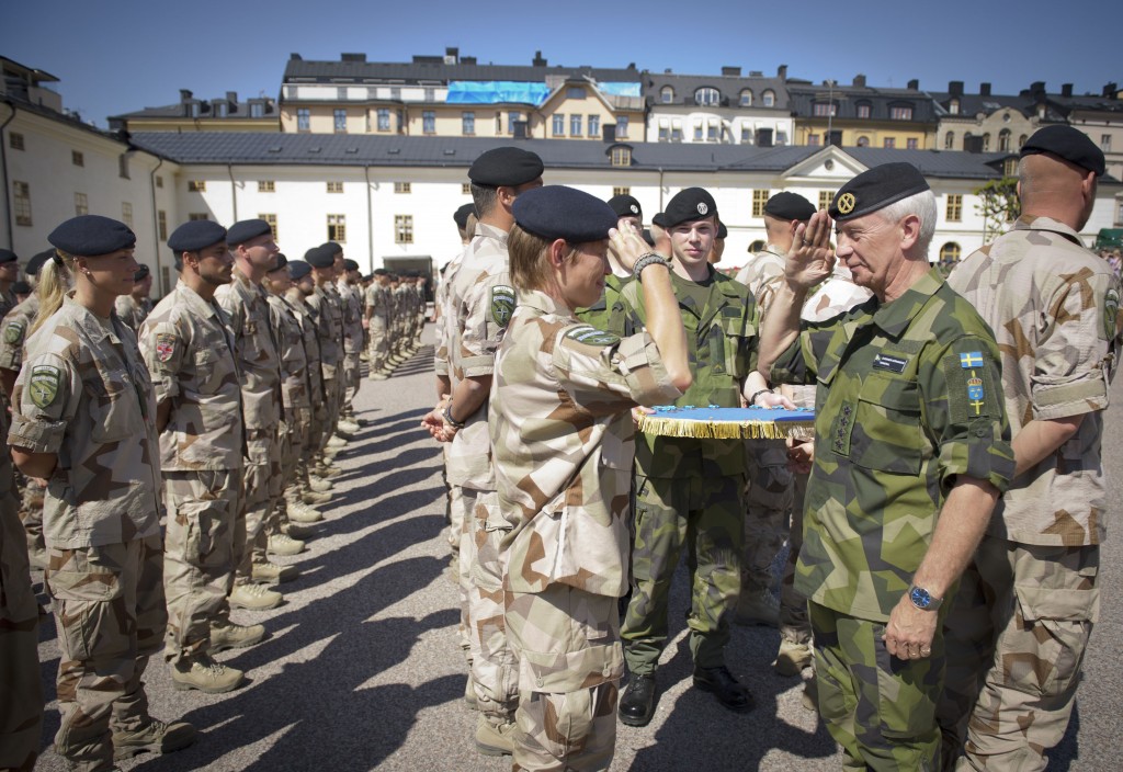 Medaljceremoni på Armémuseum för FS26 vid hemkomsten från Afghanistan. Foto: Niklas Ehlén/Combat Camera