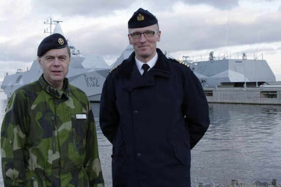 Insatschef Anders Silwer tilsammans med C3.sjöstridsflottiljen Anders Olovsson.