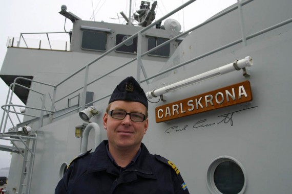 Mathias Jansson är fartygschef på HMS Carlskrona