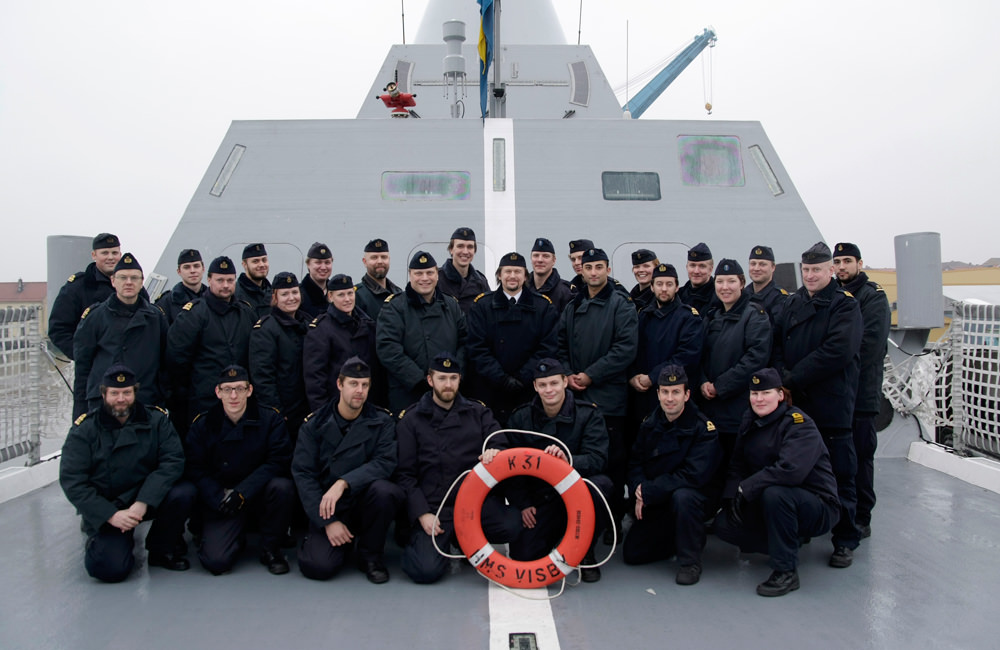 HMS Visbys besättning.